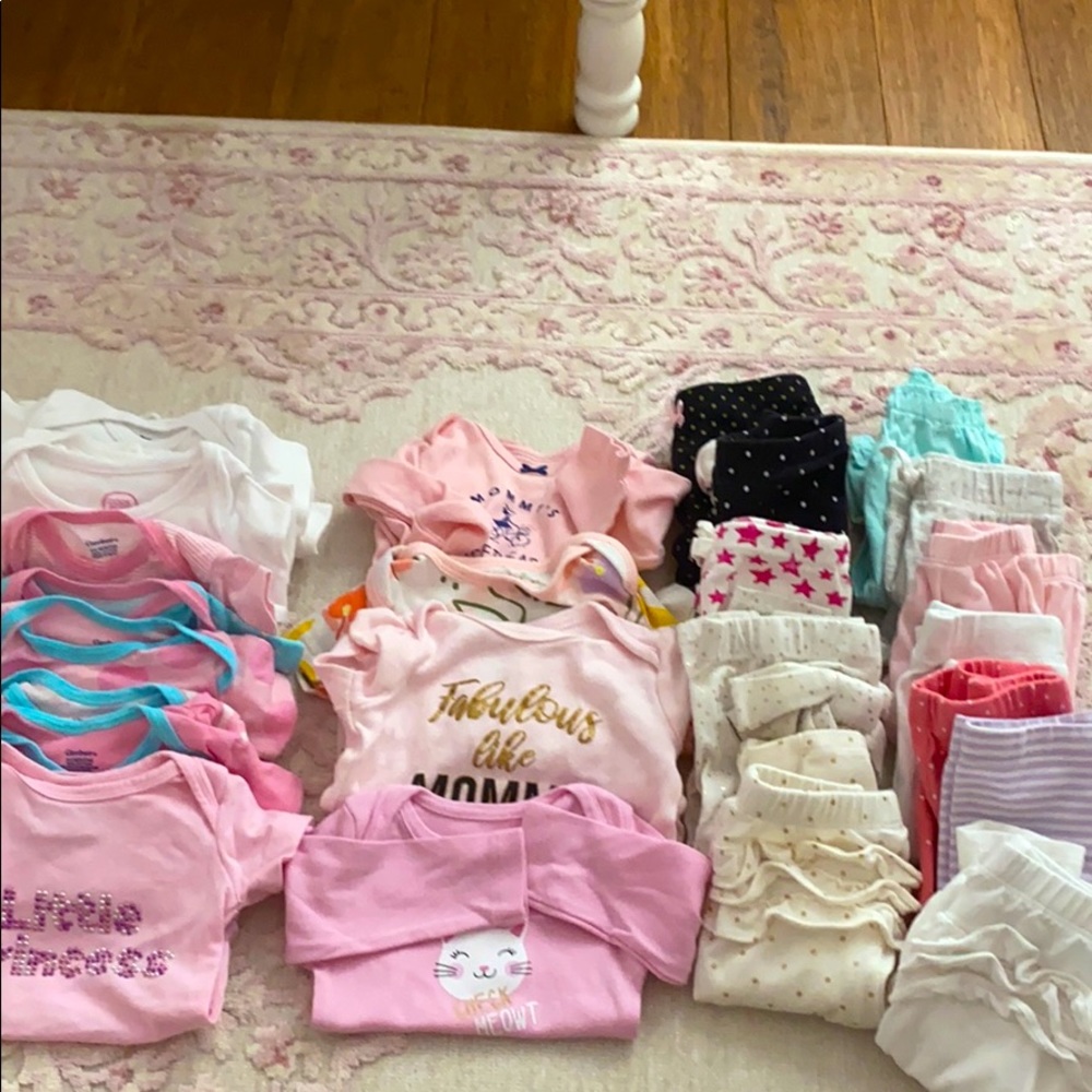 Huge lovely essentials for baby girl size 3-6